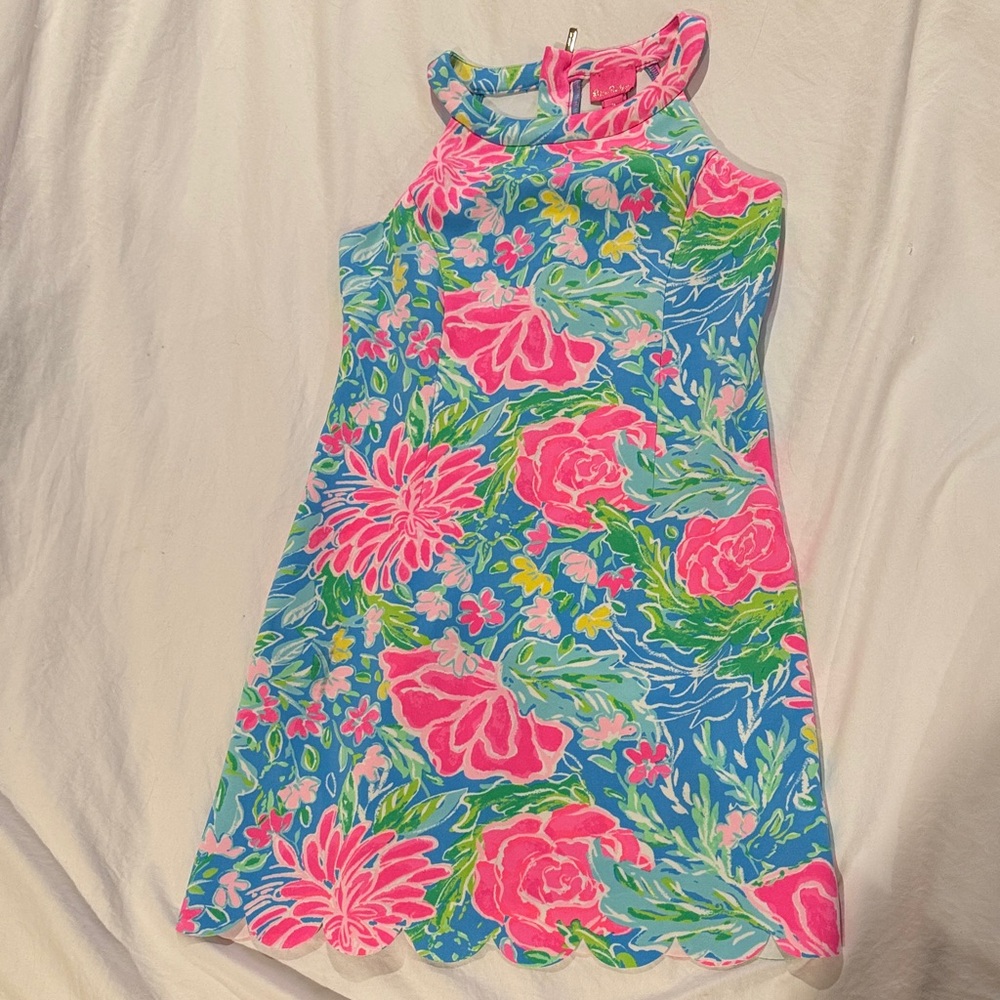 Lilly Pulitzer Kids Floral Dress in Blue and Pink